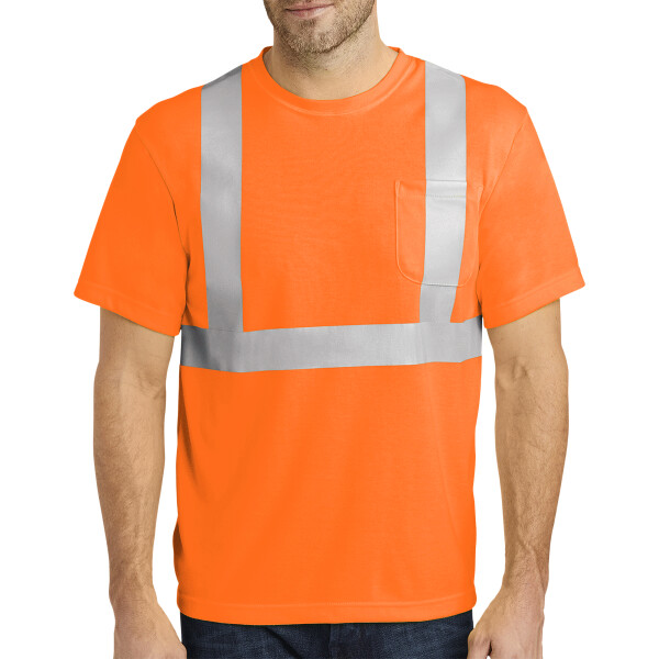 Custom No Minimum Cornerstone Ansi 107 Class-2 T-Shirt CS401 Front View
