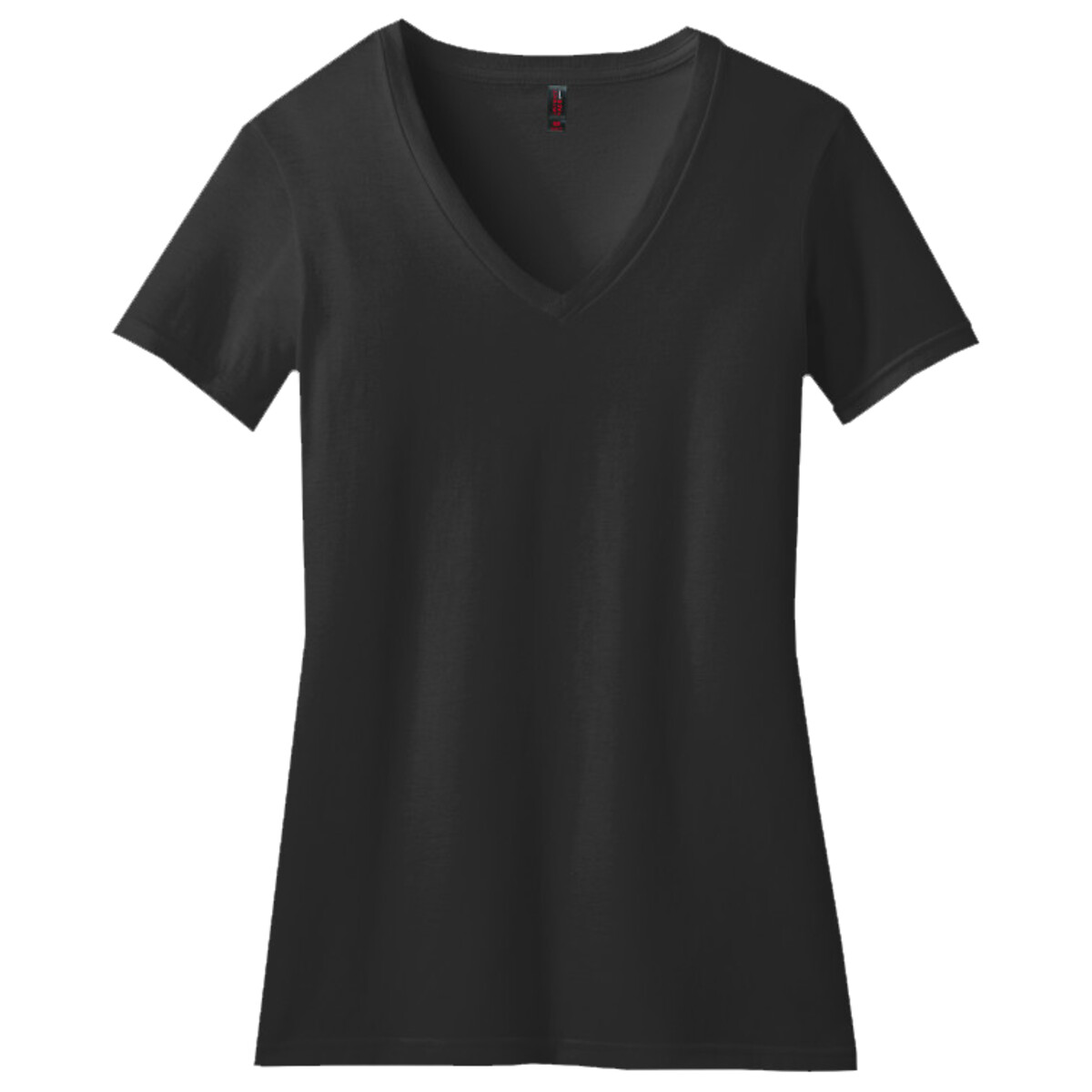 Custom No Minimum District Women's Perfect Blend V-Neck Tee DM1190L Front View