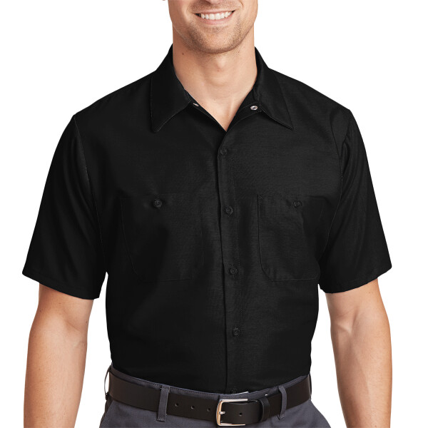 Custom No Minimum Red Kap Long Size Short Sleeve Industrial Work Shirt SP24LONG Front View