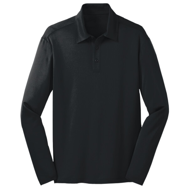 Custom Logo No Minimum Port Authority Tall Silk Touch™ Performance Polo Long Sleeve K540LS Front View