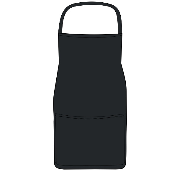 Custom No Minimum Port Authority Medium Length Apron A525 Front View