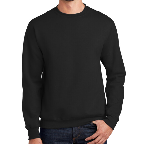 No Minimum Custom Logo Essential Fleece Crewneck Sweatshirt PC90 Front View