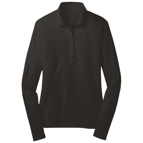 No Minimum Custom Logo Nike Ladies Long Sleeve Dri FIT Stretch Tech Polo 545322 Front View