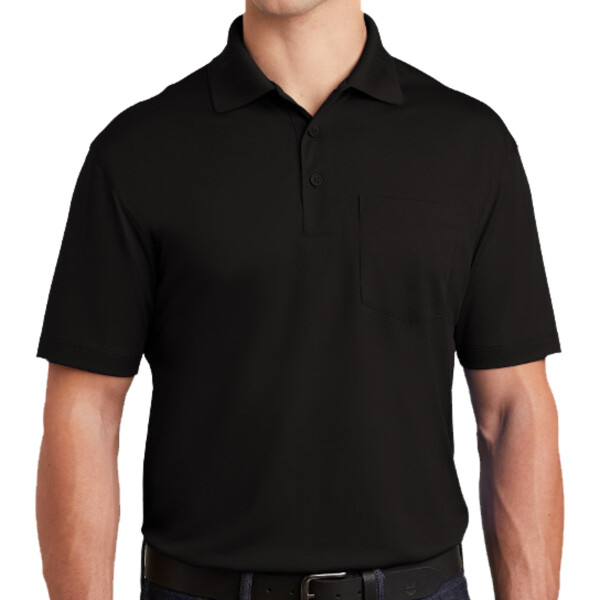 Custom No Minimum Sport-Tek Micropique Sport Wick Pocket Polo ST651 Front View