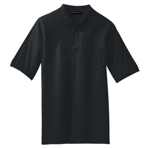 Custom No Minimum Port Authority Tall Silk Touch Polo with Pocket TLK500P Front View