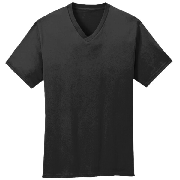 No Minimum Custom Logo Core Cotton V-Neck Tee PC54V Front View