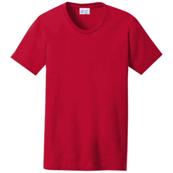 Custom No Minimum Port & Company Ladies Core Blend Tee LPC55 Front View