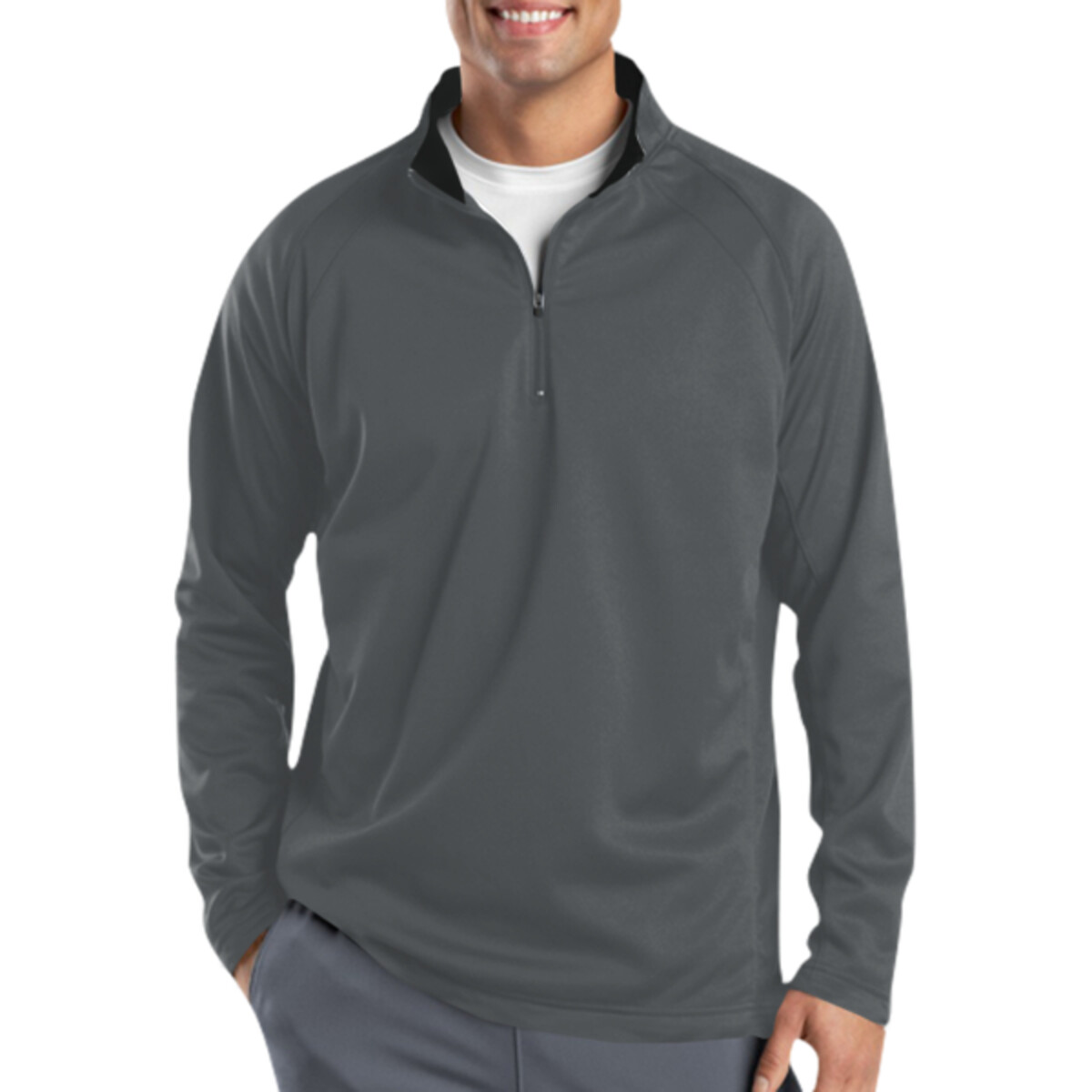 Custom No Minimum Sport-Tek Sport Wick Fleece 1/4 Zip Pullover F243 Front View