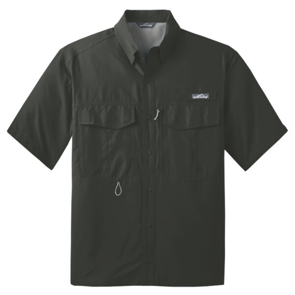 Custom No Minimum Eddie Bauer Short Sleeve Performance Fishing Shirt EB602 Front View