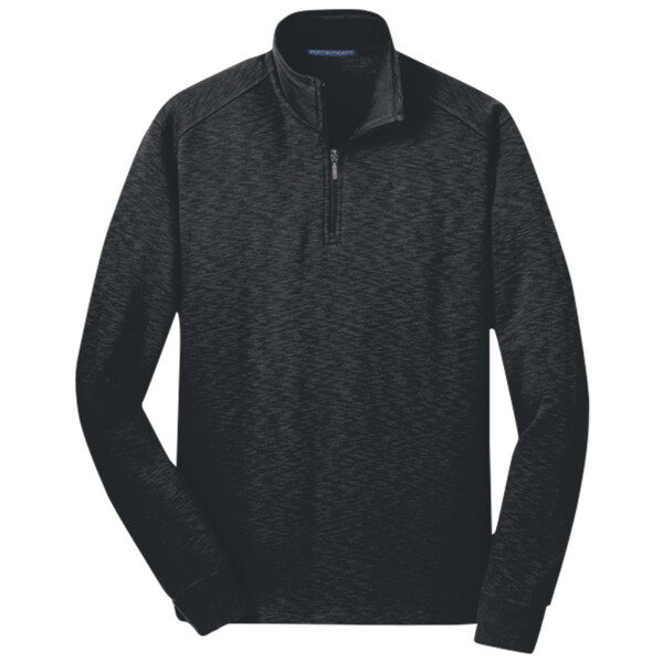 Custom No Minimum Port Authority Slub Fleece 1/4 Zip Pullover F295 Front View