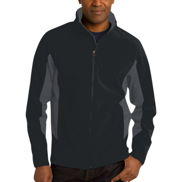 Custom No Minimum Port Authority Core Colorblock Soft Shell Jacket J318 Front View