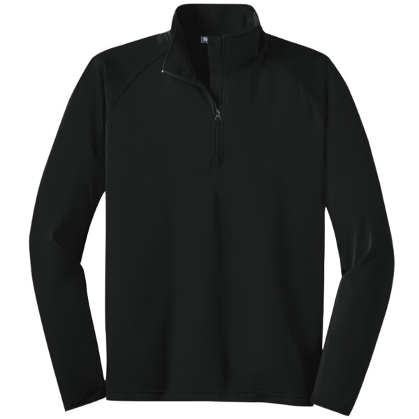 Custom No Minimum Sport-Tek Tall Sport Wick Stretch 1/2 Zip Pullover TST850 Front View
