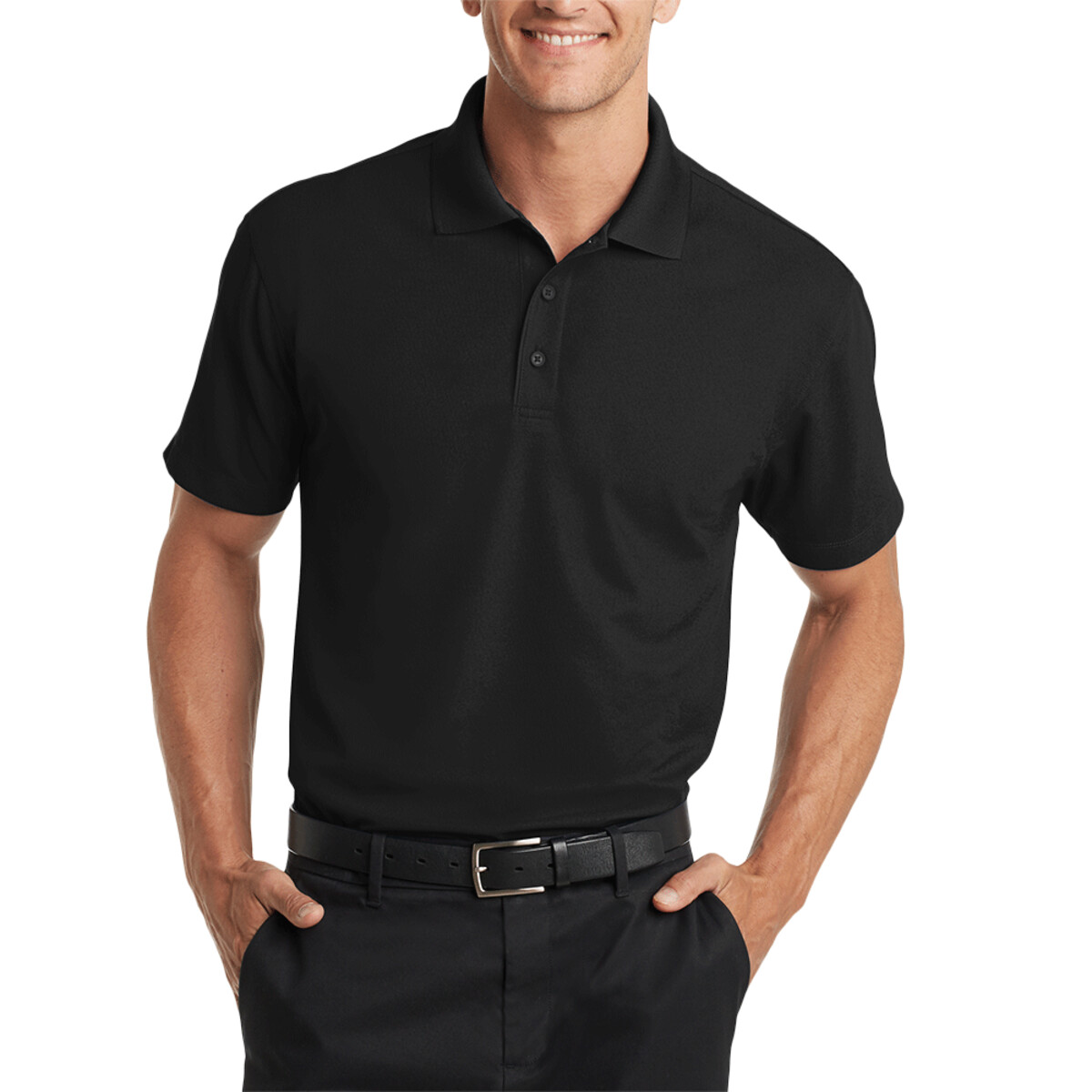 Custom No Minimum Port Authority Dry Zone Grid Polo K572 Front View