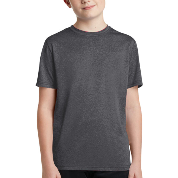 Custom No Minimum Sport-Tek Youth Heather Contender Tee YST360 Front View
