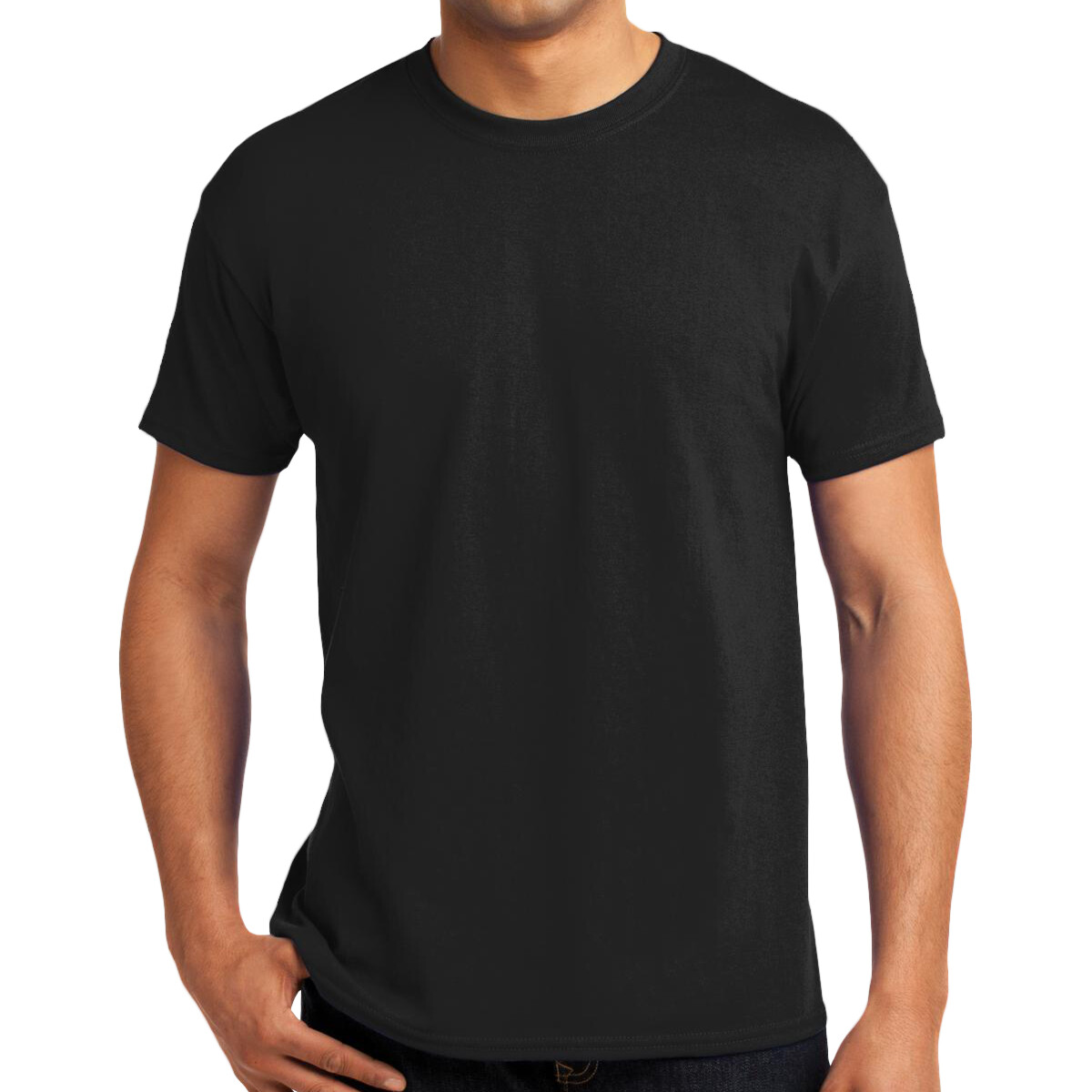 Custom No Minimum Hanes Youth EcoSmart 50/50 Cotton/Poly T-Shirt 5170 Front View