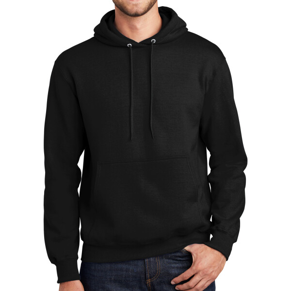 No Minimum Custom Logo Essential Fleece Pullover Hooded Sweatshirt PC90H Front View