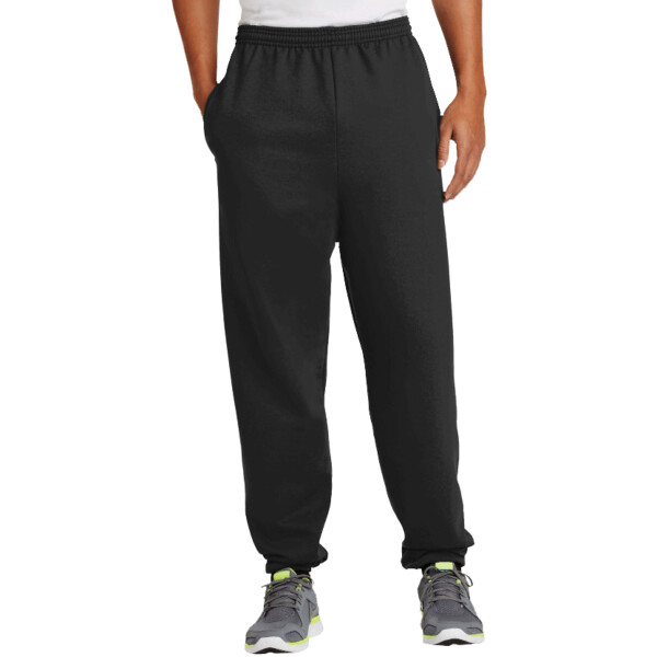 No Minimum Custom Logo Essential Fleece Sweatpant with Pockets PC90P Front View
