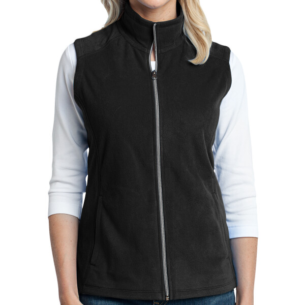 Custom No Minimum Port Authority Ladies Microfleece Vest L226 Front View