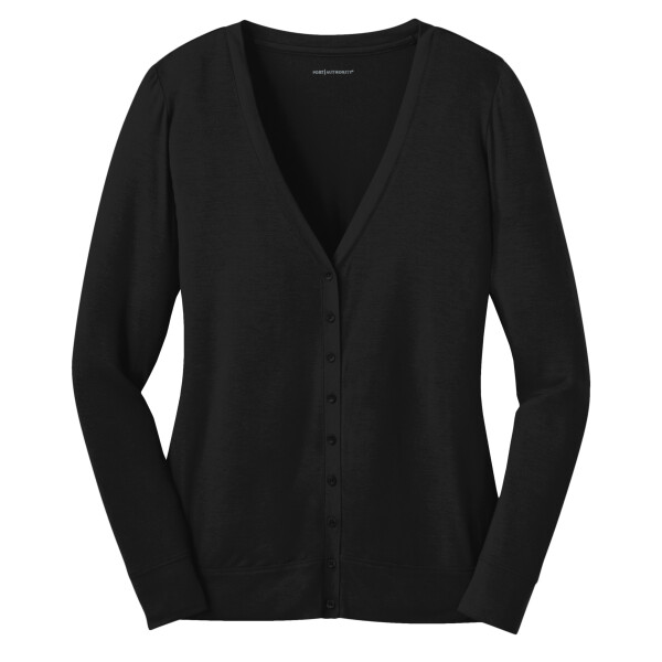 Custom No Minimum Port Authority Ladies Concept Cardigan L545 Front View