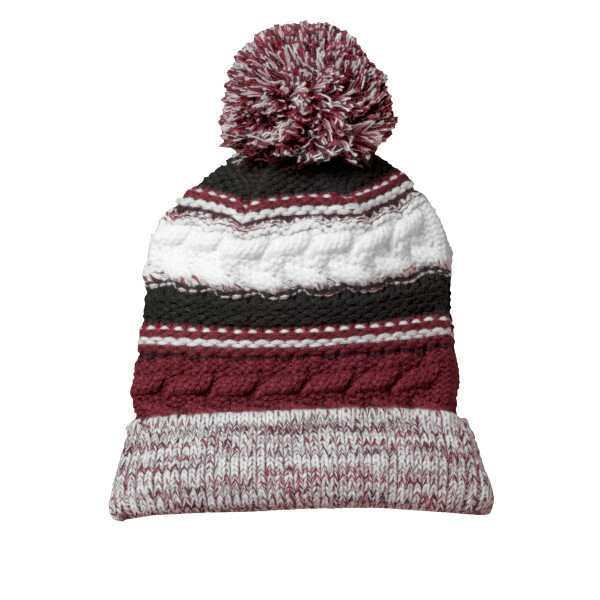 Custom No Minimum Sport-Tek Pom Pom Team Beanie STC21 Front View