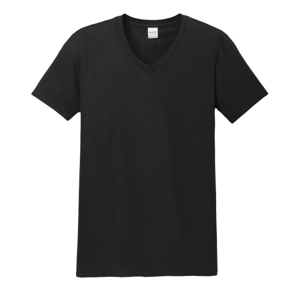 Custom No Minimum Gildan Softstyle V-Neck T-Shirt 64V00 Front View