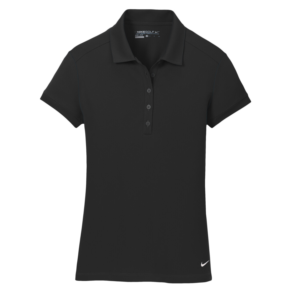 No Minimum Custom Logo Nike Ladies Dri FIT Solid Icon Pique Modern Fit Polo 746100 Front View