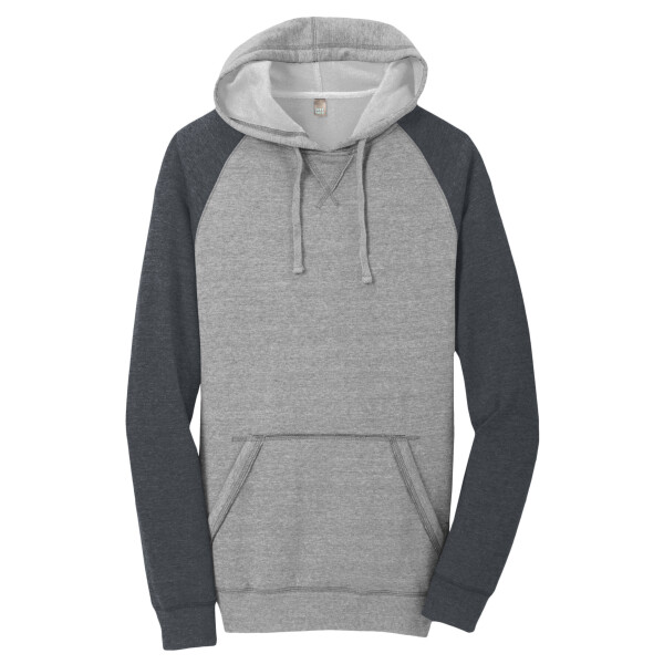 Custom No Minimum Men's Lightweight  Fleece Raglan Hoodie DT196 Front View