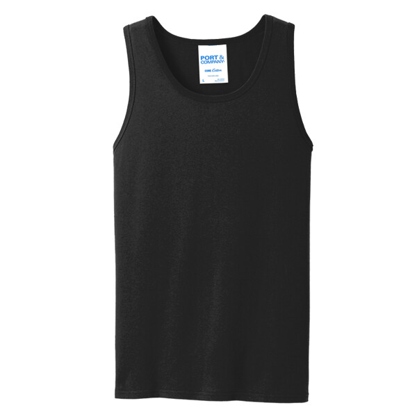 No Minimum Custom Logo Core Cotton Tank Top PC54TT Front View