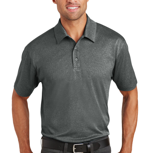 Custom No Minimum Port Authority Trace Heather Polo K576 Front View