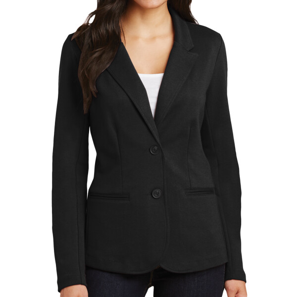 Custom No Minimum Port Authority Ladies Knit Blazer LM2000 Front View