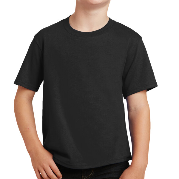 No Minimum Custom Logo Youth Fan Favorite Tee PC450Y Front View