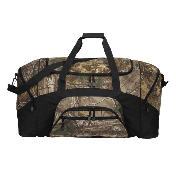 Custom No Minimum Port Authority Camouflage Colorblock Sport Duffel BG99C Front View