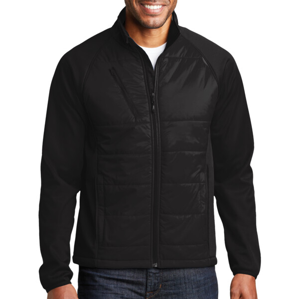 Custom No Minimum Port Authority Hybrid Soft Shell Jacket J787 Front View