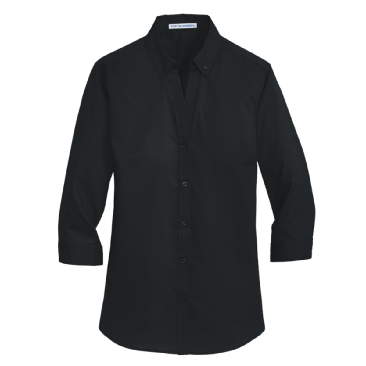 Custom No Minimum Port Authority Ladies 3/4 Sleeve SuperPro Twill Shirt L665 Front View