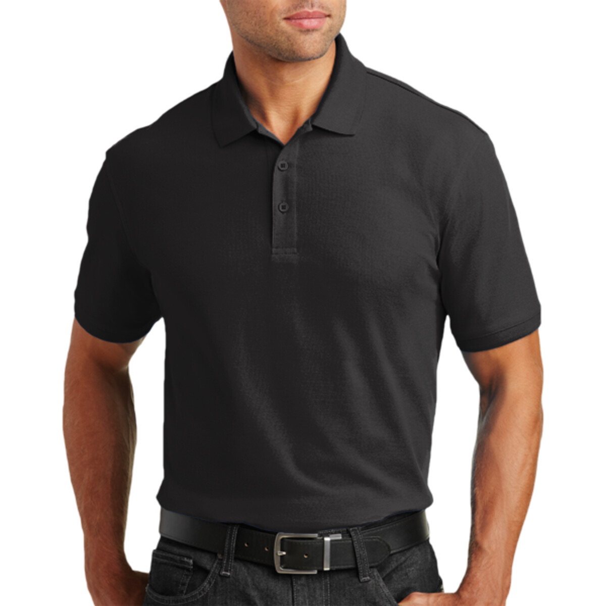 Custom No Minimum Port Authority Tall Core Classic Pique Polo TLK100 Front View