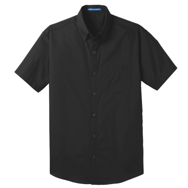 Custom No Minimum Port Authority Short Sleeve Carefree Poplin Shirt W101 Front View
