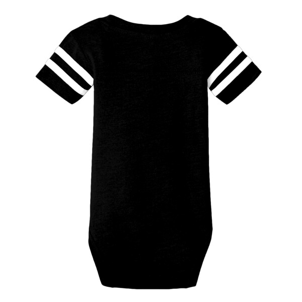 Custom No Minimum Rabbit Skins Infant Football Fine Jersey Bodysuit RS4437 Front View