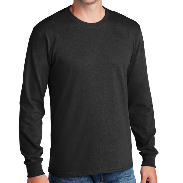  No Minimum Custom Long Sleeve Core Cotton Tee PC54LS Front View