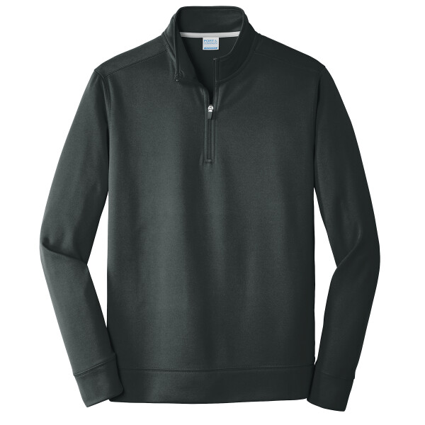 No Minimum Custom Logo Performance Fleece 1/4 Zip Pullover Sweatshirt PC590Q Front View