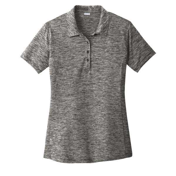 Custom No Minimum Sport-Tek Ladies Posicharge Electric Heather Polo LST590 Front View