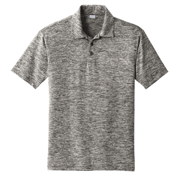 Custom No Minimum Sport-Tek PosiCharge Electric Heather Polo ST590 Front View