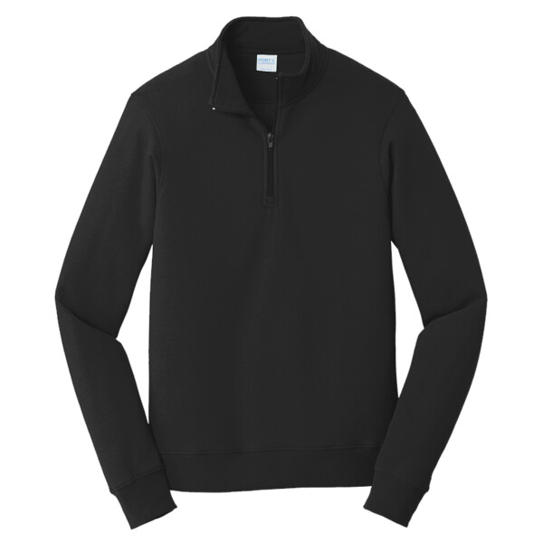 No Minimum Custom Logo Fan Favorite Fleece 1/4 Zip Pullover Sweatshirt PC850Q Front View