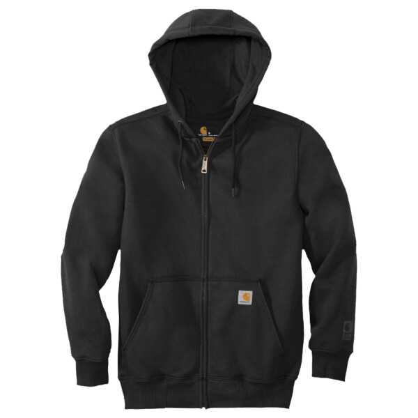 Custom No Minimum Carhartt Rain Defender Hooded Zip Sweatshirt CT100614 Front View