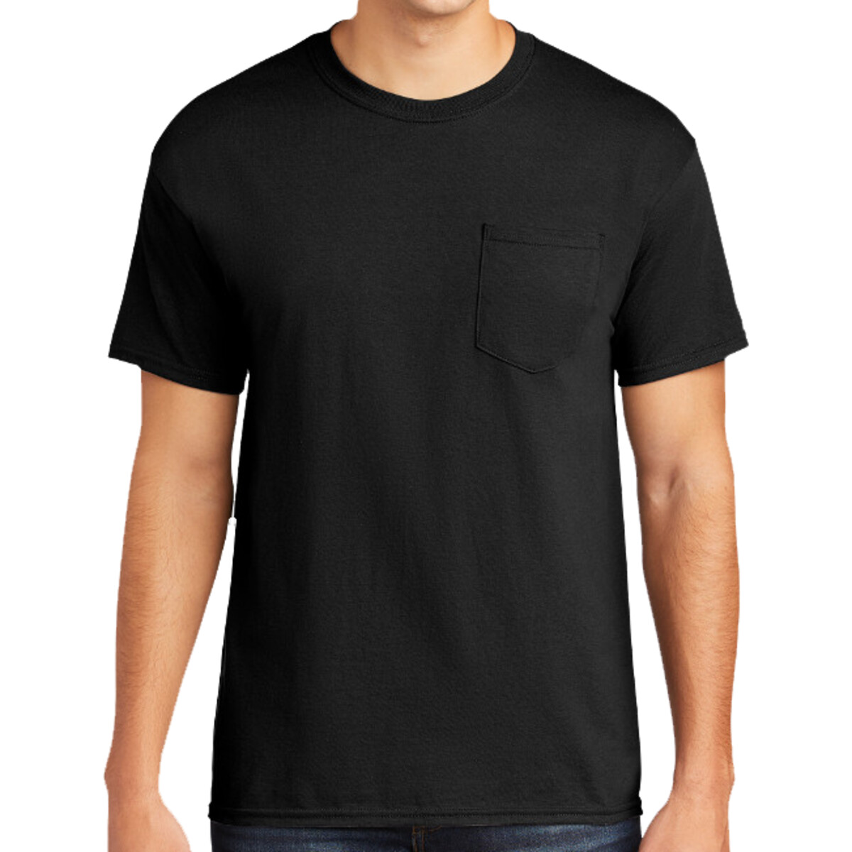 Custom No Minimum Gildan Heavy Cotton 100% Cotton Pocket T-Shirt 5300 Front View