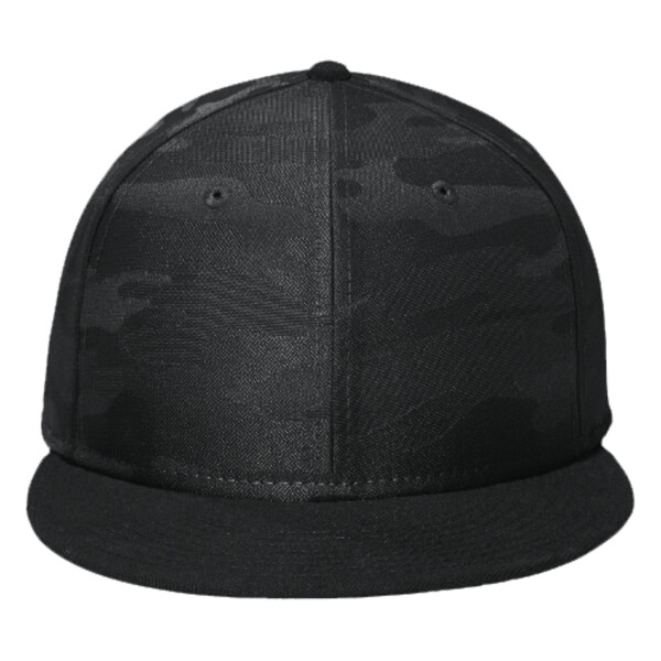 Custom No Minimum New Era Camo Flat Bill Snapback Cap NE407 Front View