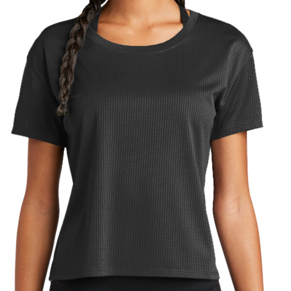 Custom No Minimum Sport-Tek Ladies PosiCharge Draft Crop Tee LST411 Front View