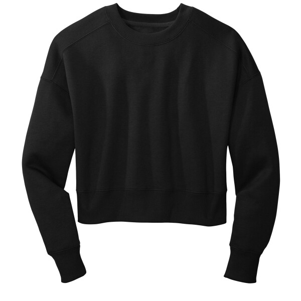 Custom No Minimum District Women's Perfect Weigh Fleece Cropped Crew DT1105 Front View
