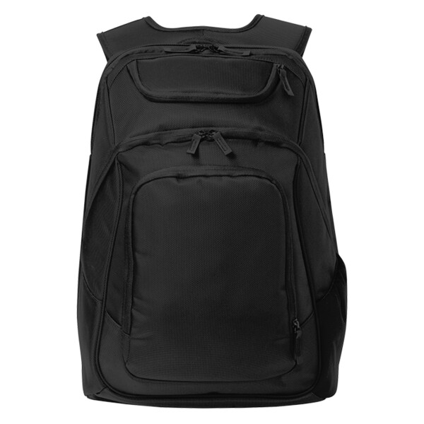 Custom No Minimum Port Authority Exec Backpack BG223 Front View