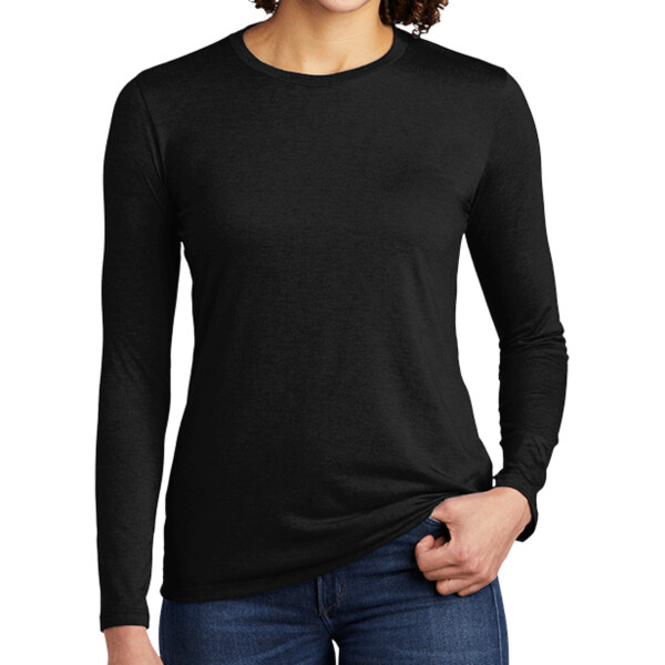 No Minimum Custom Logo Allmade Women's Tri Blend Long Sleeve Tee AL6008 Front View