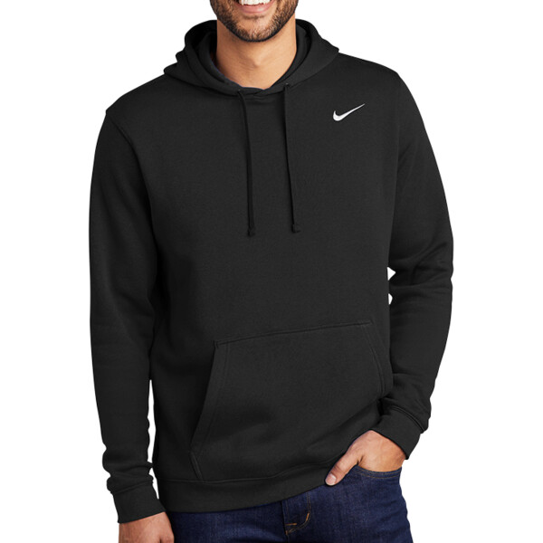 No Minimum Custom Logo Nike Club Fleece Pullover Hoodie CJ1611 Front View